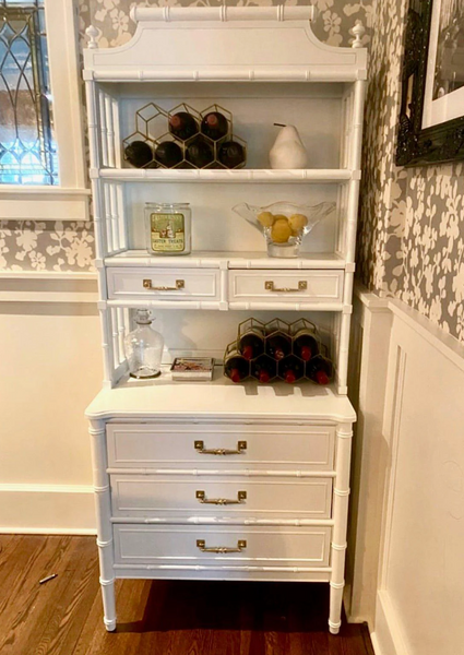 Vintage Dixie Furniture Two-Piece Bookcase with Hutch Available for Custom Lacquer!