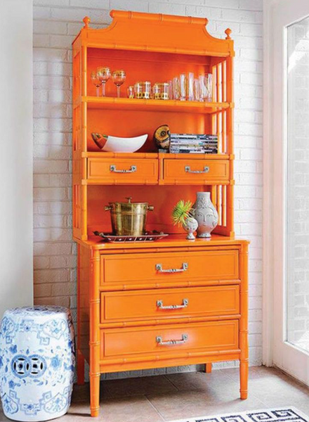 Vintage Dixie Furniture Two-Piece Bookcase with Hutch Available for Custom Lacquer!