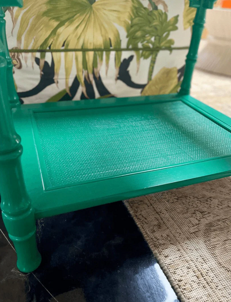 Pair of Vintage Mersman Faux Bamboo Side Tables Available for Custom Lacquer! - Hibiscus House