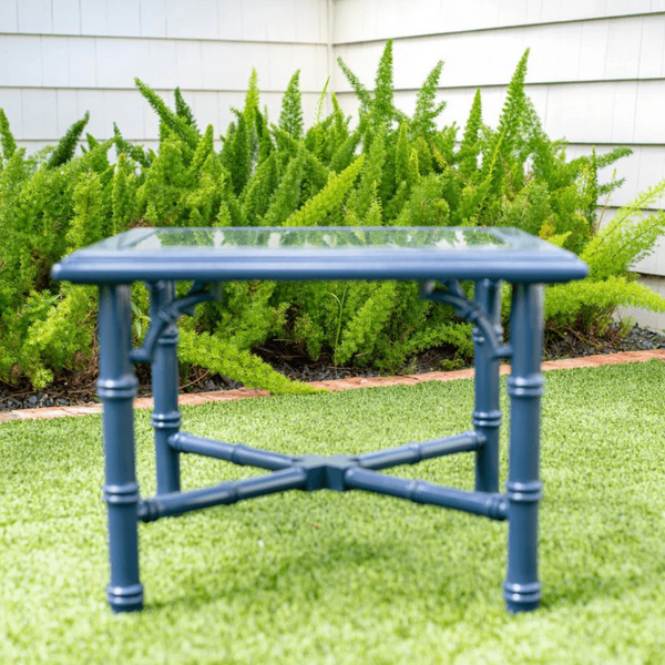 Pair of Vintage Mersman Faux Bamboo Side Tables Available for Custom Lacquer! - Hibiscus House
