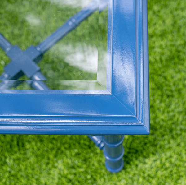 Pair of Vintage Mersman Faux Bamboo Side Tables Available for Custom Lacquer! - Hibiscus House