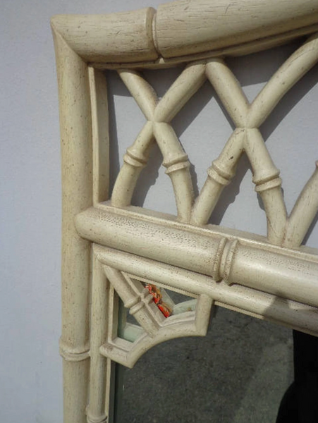 Vintage Thomasville Allegro Faux Bamboo Mirror Available for Custom Lacquer!