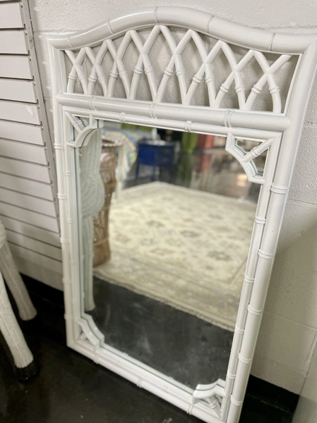 Vintage Thomasville Allegro Faux Bamboo Mirror Available for Custom Lacquer!