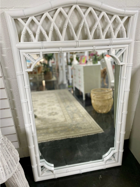 Vintage Thomasville Allegro Faux Bamboo Mirror Available for Custom Lacquer!