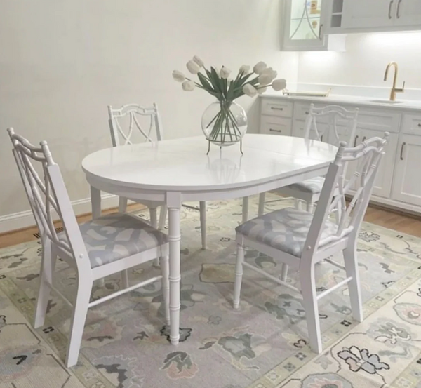 Vintage Thomasville Allegro Faux Bamboo Set of Four Chairs Available for Custom Lacquer!