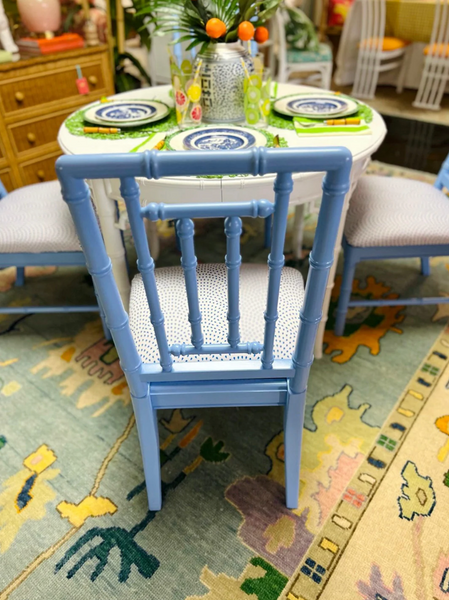 Vintage Thomasville Allegro Faux Bamboo Set of Four Chairs Available for Custom Lacquer!