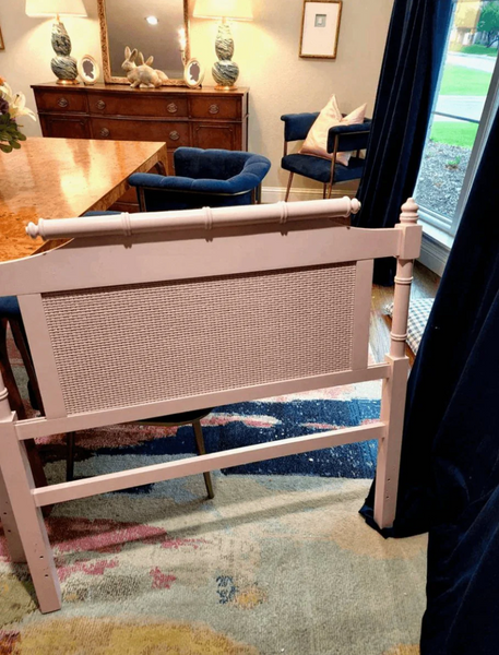 Vintage Faux Bamboo Pagoda Style Twin Headboard Pair Available for Custom Lacquer! - Hibiscus House