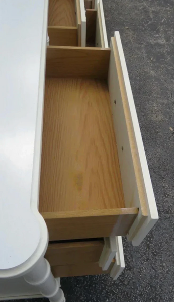 Vintage Faux Bamboo Nine-Drawer Classic Triple Dresser Available to Customize!