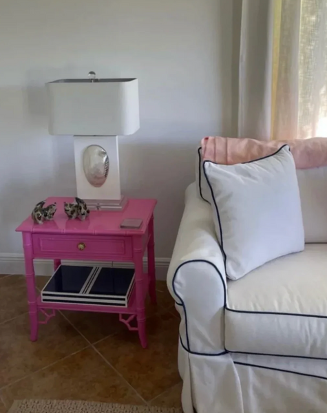 Thomasville Allegro Faux Bamboo Nightstand Pair with Fretwork Available to Customize!