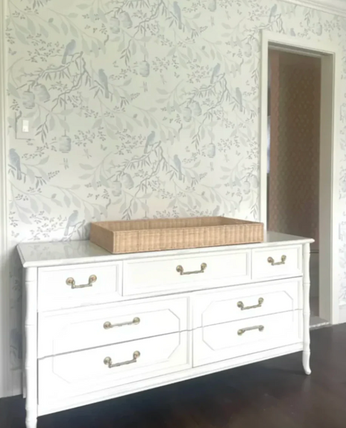 Vintage Broyhill Furniture Seven-Drawer Faux Bamboo Dresser Available to Customize!