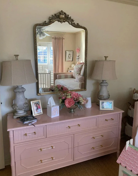 Vintage Broyhill Furniture Seven-Drawer Faux Bamboo Dresser Available to Customize!