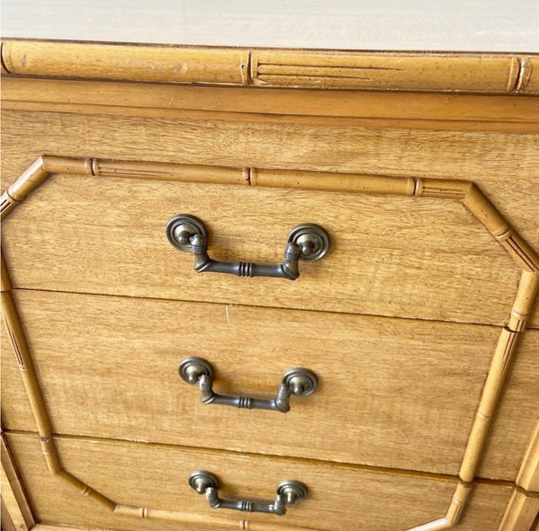 Vintage Broyhill Furniture Faux Bamboo Credenza Available to Customize!