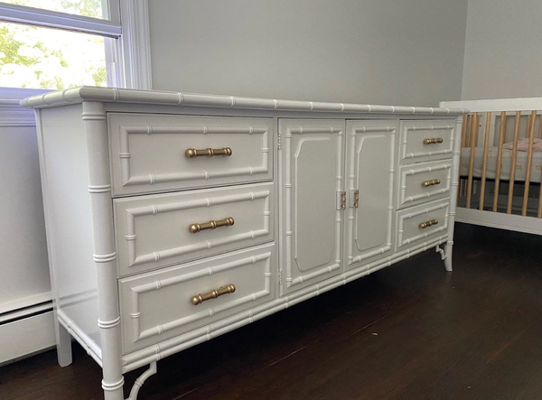 Vintage Broyhill Furniture Faux Bamboo Credenza Available to Customize!