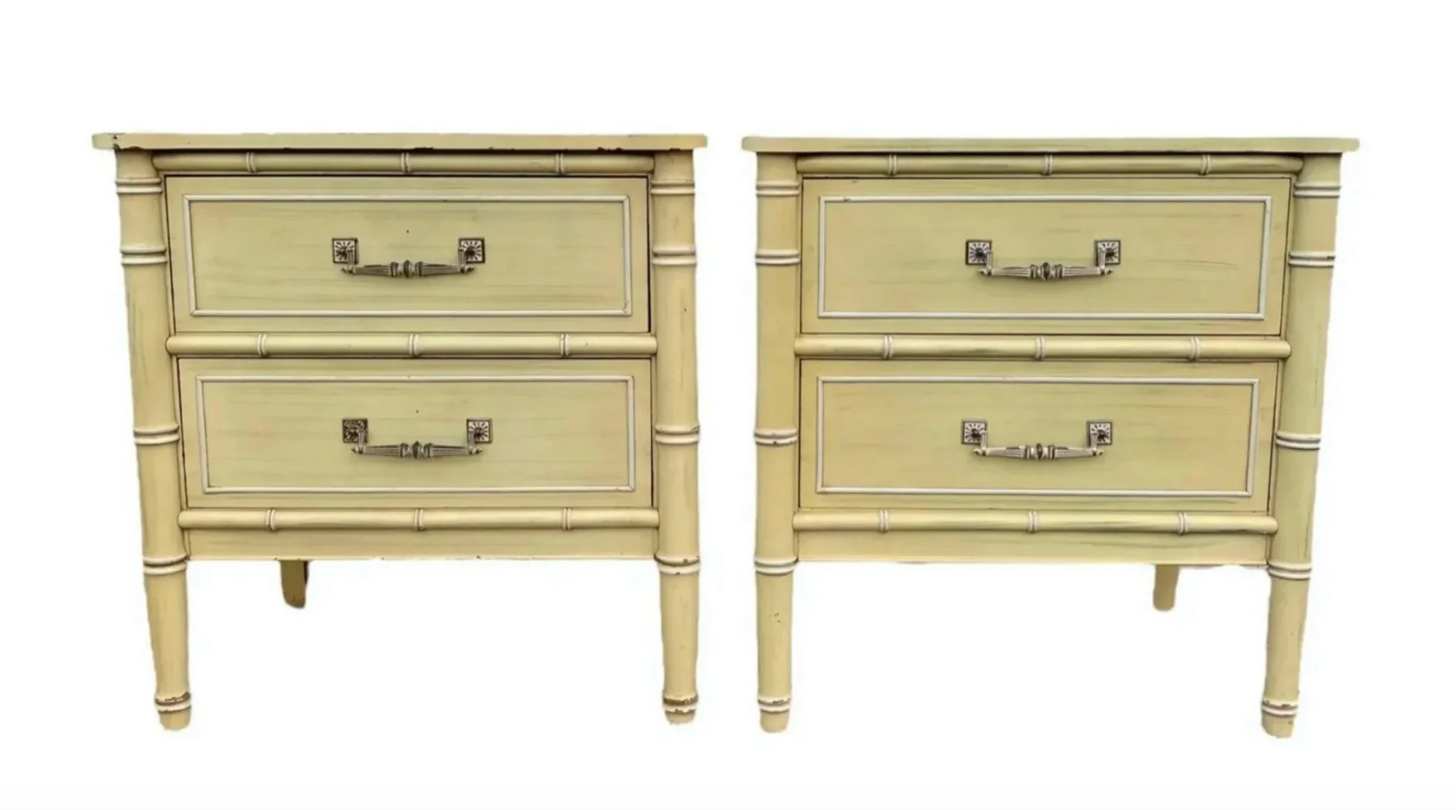 Vintage Pair of Henry Link Bali Hai Bamboo Nightstands Available to Customize!!