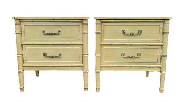 Vintage Pair of Henry Link Bali Hai Bamboo Nightstands Available to Customize!!