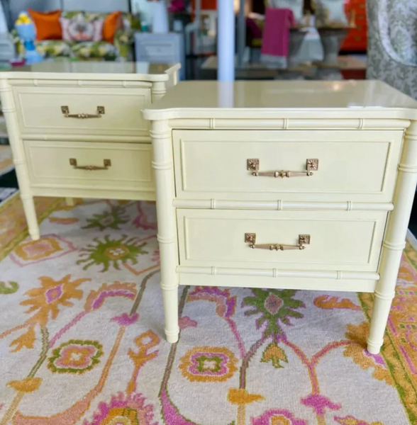 Vintage Pair of Henry Link Bali Hai Bamboo Nightstands Available to Customize!!