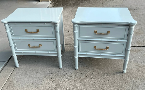 Vintage Pair of Henry Link Bali Hai Bamboo Nightstands Available to Customize!!