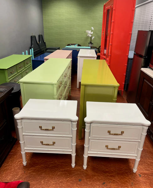 Vintage Pair of Henry Link Bali Hai Bamboo Nightstands Available to Customize!!