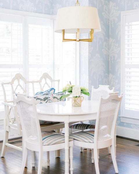Round Vintage Faux Bamboo Dining Table (with Leaf) Available for Custom Lacquer!