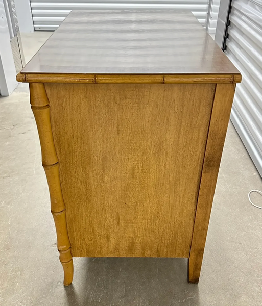 Vintage Faux Bamboo Broyhill Three Drawer Large Chest/ Nightstand Available to Customize!