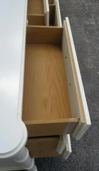 Vintage Faux Bamboo Nine-Drawer Classic Triple Dresser Available to Customize!