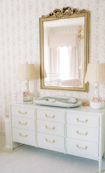 Vintage Faux Bamboo Nine-Drawer Classic Triple Dresser Available to Customize!