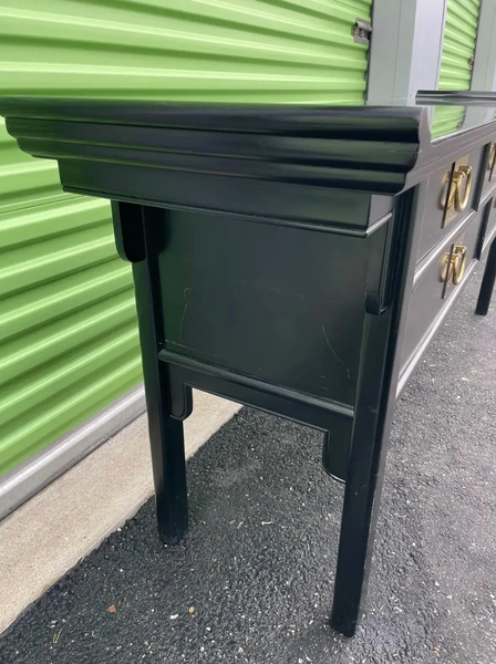 Vintage Century Furniture Pagoda 5 Drawer Console Table Available for Custom Lacquer