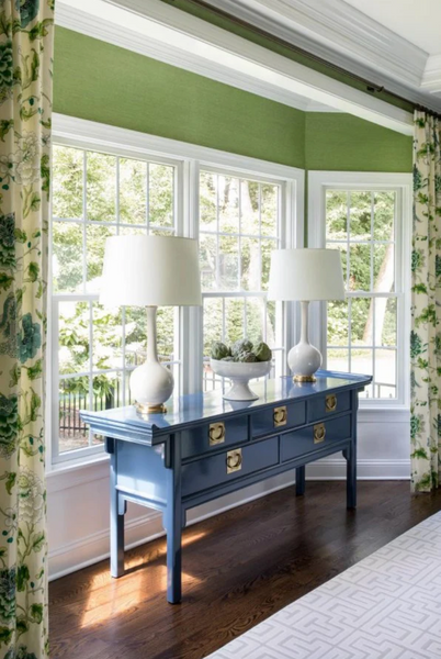 Vintage Century Furniture Pagoda 5 Drawer Console Table Available for Custom Lacquer! - Hibiscus House