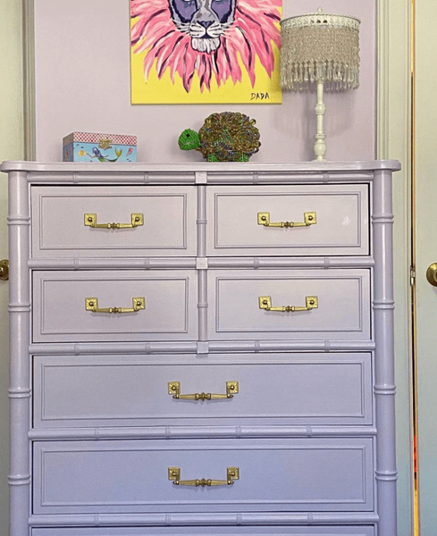 Vintage Henry Link Bali Hai Faux Bamboo Tallboy Chest Available to Customize!