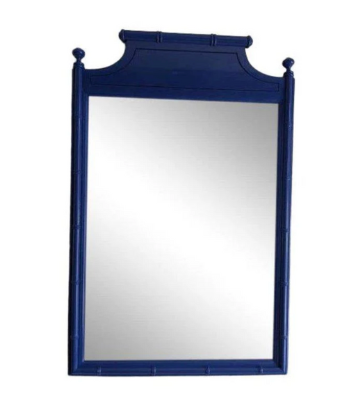 Vintage Henry Link Bali Hai Faux Bamboo Pagoda Mirror Available for Custom Lacquer! - Hibiscus House
