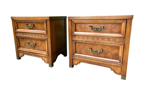 Vintage Henry Link Mandarin Collection Nightstand Pair Available for Custom Lacquer!
