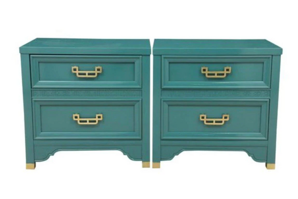 Vintage Henry Link Mandarin Collection Nightstand Pair Available for Custom Lacquer!
