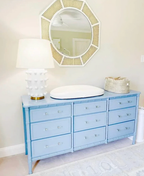 Vintage Classic Faux Bamboo Nine-Drawer Triple Dresser Available to Customize