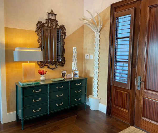 Vintage Classic Faux Bamboo Nine-Drawer Triple Dresser Available to Customize