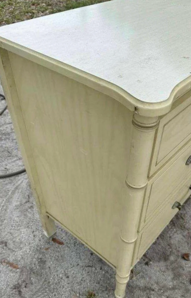 Vintage Classic Six Drawer Faux Bamboo Style Double Dresser Available for Custom Lacquer!!