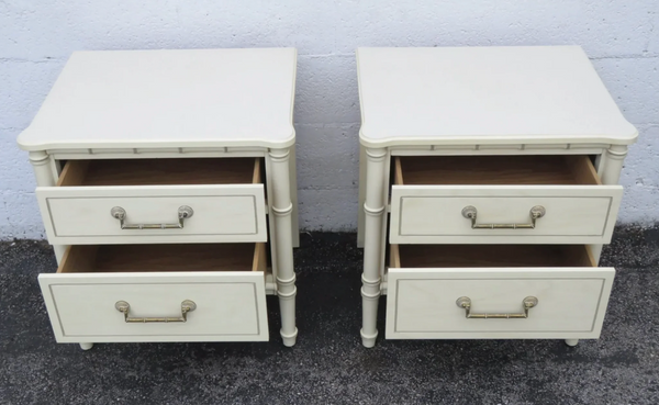 Pair of Classic Vintage Faux Bamboo Nightstands Available to Customize!!