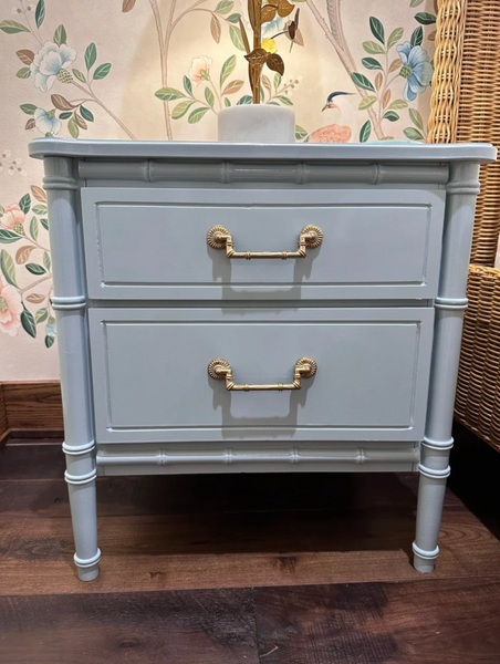 Pair of Classic Vintage Faux Bamboo Nightstands Available to Customize!!