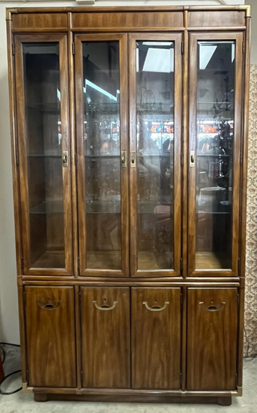 Vintage Drexel Accolade Collection Campaign China Cabinet Available for Custom Lacquer! - Hibiscus House