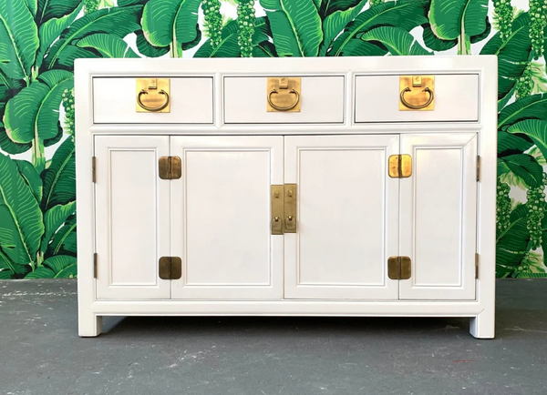 Vintage Drexel Heritage Credenza Sideboard Buffet Available for Custom Lacquer - Hibiscus House
