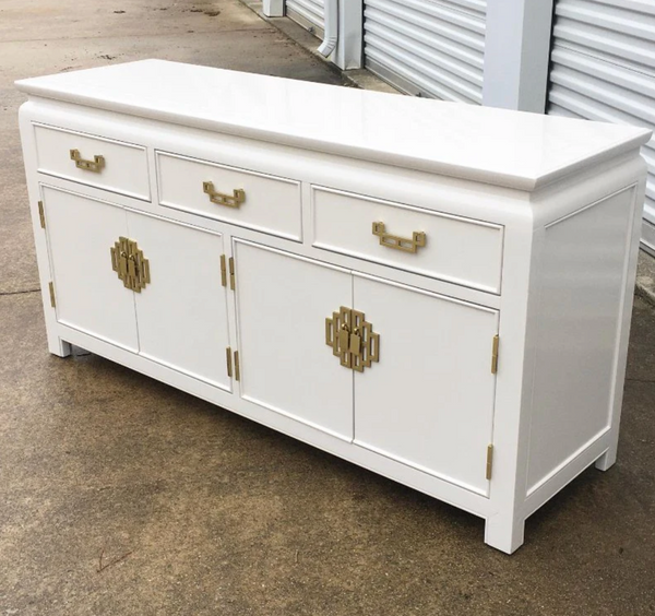 Vintage Drexel Heritage Credenza Sideboard Buffet Available for Custom Lacquer - Hibiscus House