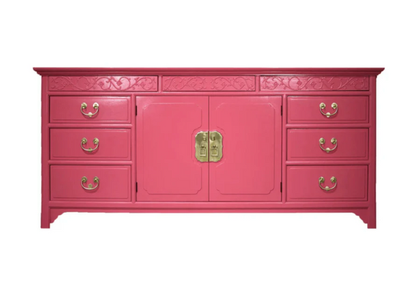 Vintage Drexel Heritage Credenza Sideboard Buffet Available for Custom Lacquer - Hibiscus House