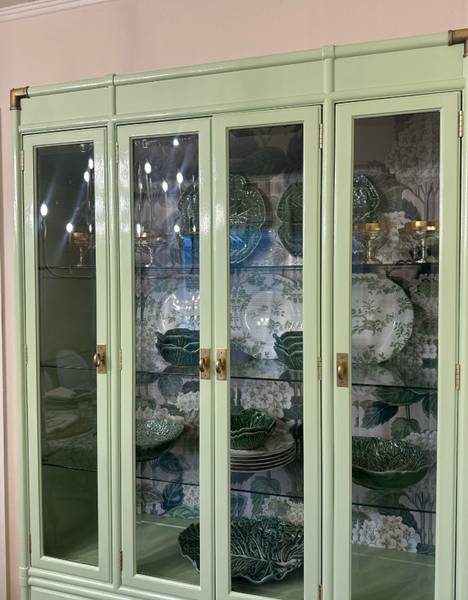 Vintage Drexel Accolade Collection Campaign China Cabinet Available for Custom Lacquer! - Hibiscus House
