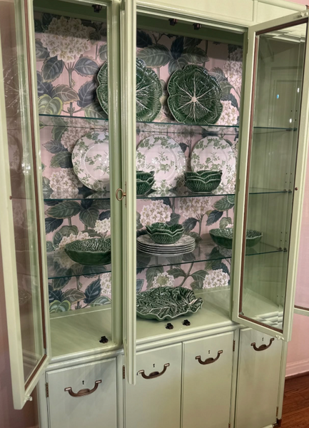 Vintage Drexel Accolade Collection Campaign China Cabinet Available for Custom Lacquer! - Hibiscus House