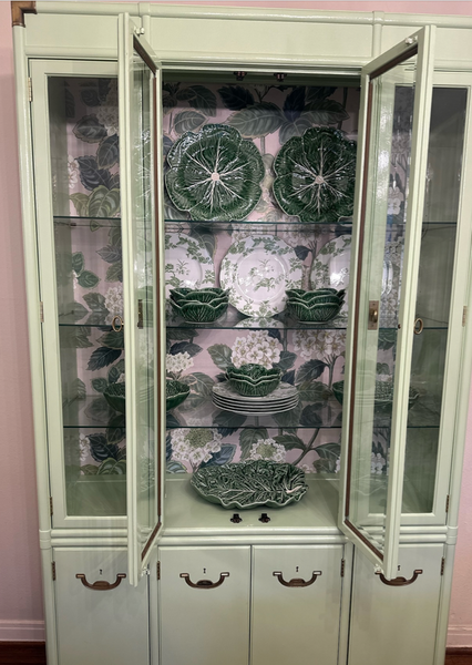 Vintage Drexel Accolade Collection Campaign China Cabinet Available for Custom Lacquer! - Hibiscus House