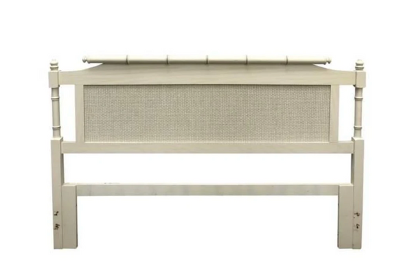 Pair of Vintage Classic Faux Bamboo Pagoda Queen/Full Headboard Ready to Lacquer