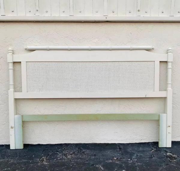 Pair of Vintage Classic Faux Bamboo Pagoda Queen/Full Headboard Ready to Lacquer