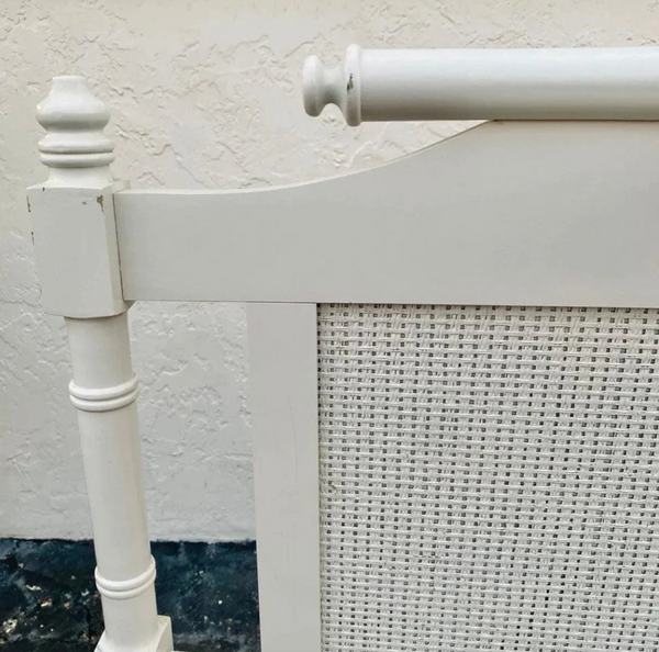 Pair of Vintage Classic Faux Bamboo Pagoda Queen/Full Headboard Ready to Lacquer