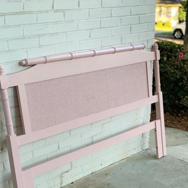 Pair of Vintage Classic Faux Bamboo Pagoda Queen/Full Headboard Ready to Lacquer