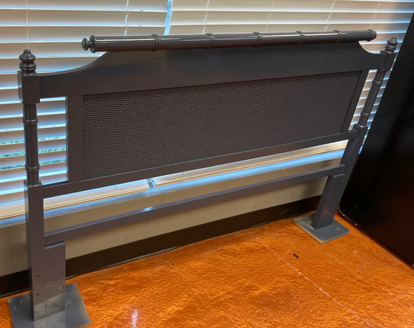 Pair of Vintage Classic Faux Bamboo Pagoda Queen/Full Headboard Ready to Lacquer