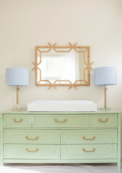 Vintage Broyhill Seven-Drawer Faux Bamboo Dresser Available to Customize!!